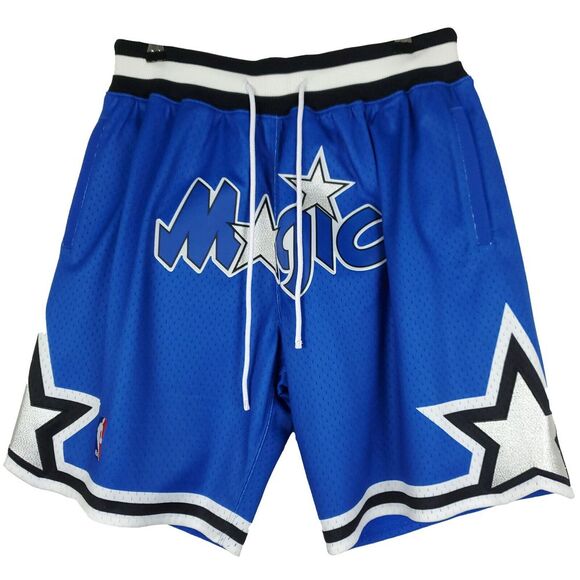 Just Don Orlando Magic Mitchell & Ness NBA L Large Shorts Blue Black White‎ New